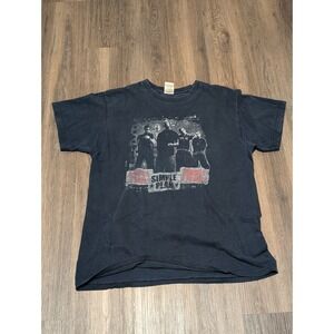 Simple Plan Band T-Shirt Graphic Print‎ Black Short Sleeve Size L